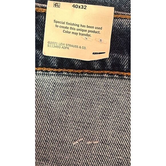 Signature Levi Strauss  Men's  Loose Straight Flex Stretch Jeans Size 40 X‎ 32 - Picture 7 of 10